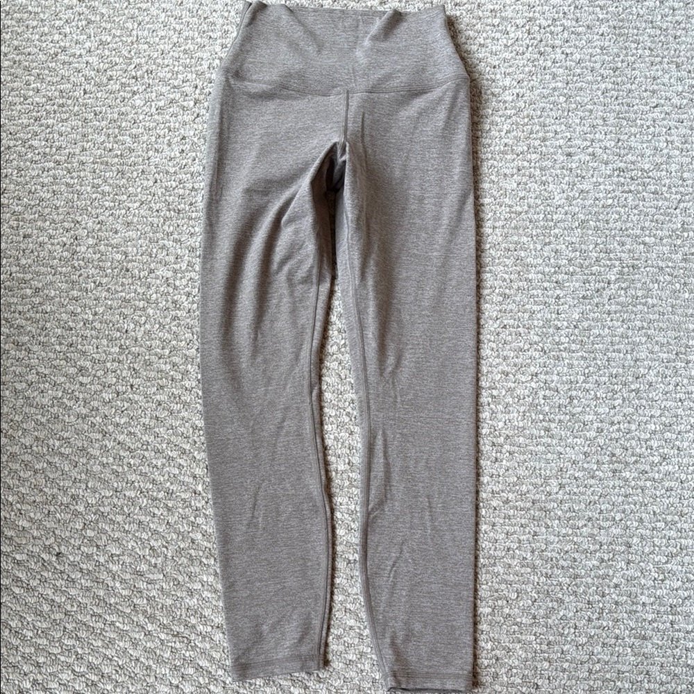 Quince Gray Leggings Streamlined Fit Elastic Waistband
